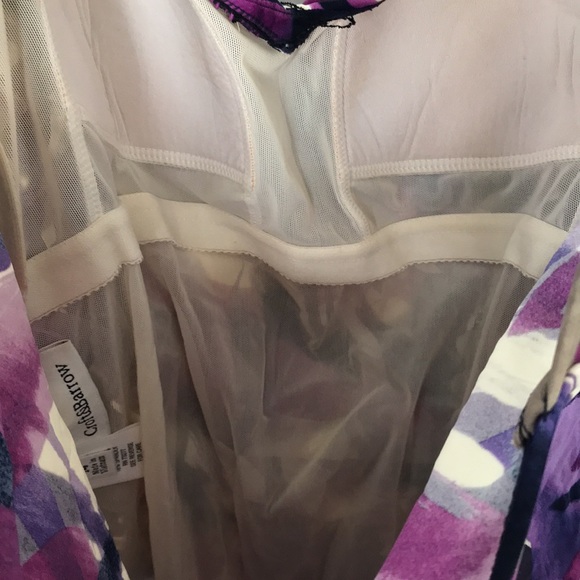 💜EXTRA TUMMY CONTROL ONE PIECE SWIMSUIT SIZE 14 BY CROFT& BARROW PRETTY PURPLES - Picture 4 of 6